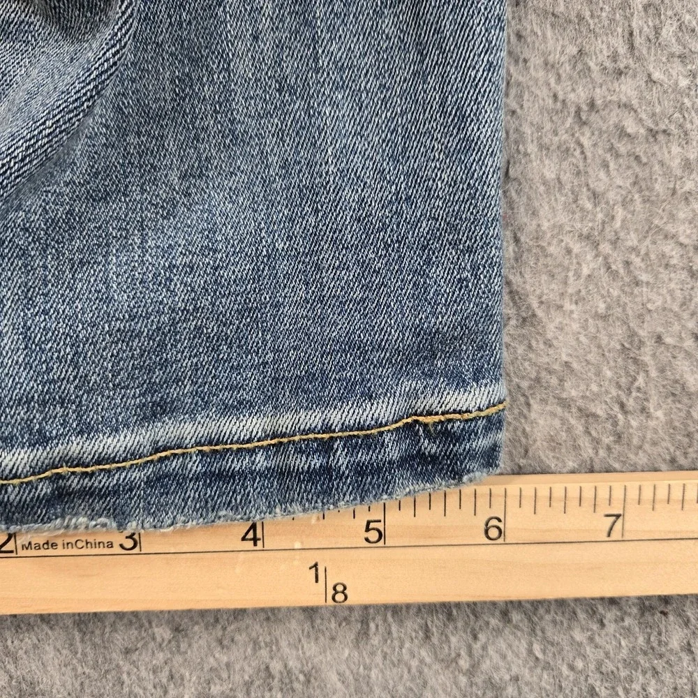 Topman Stretch Skinny Jeans Mens 34x32 (tag 36x34) Blue Distressed Stretch Denim